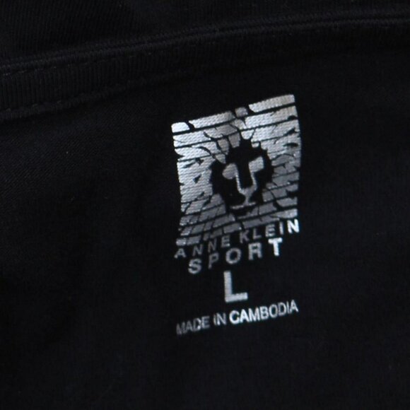 Anne Klein Sport Sport Womens Knit Flowy Strappy Front Unlined Dress Black L - Picture 3 of 5